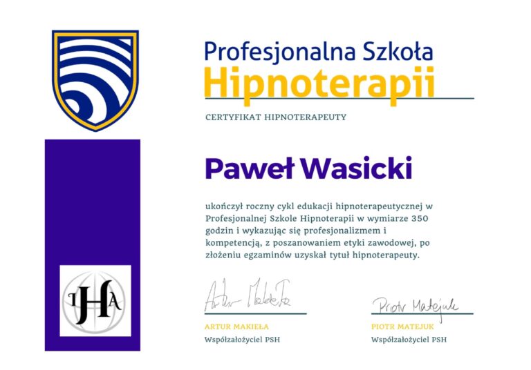 CERTYFIKAT I stopień